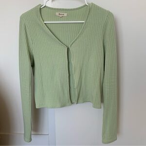 Madewell Cropped Cardigan; Size Medium